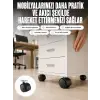 Kilitsiz 4 cm Tekerlek Ayak 4’lü Set Sessiz ve Dayanıklı