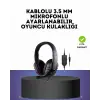 Kırmızı Gaming Headset Mikrofonlu Sağlam Kablolu Konforlu