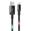 Konfulon DC09 Ses Duyarlı Işıklı Micro USB Kablo 1M 2A - Siyah