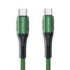 Konfulon DC43 Type-C to Type-C 1M Örgü 60W Hızlı Şarj Kablo - Yeşil
