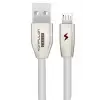 Konfulon S53 Led Işıklı Micro USB Kablo 1M 3A - Beyaz