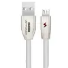 Konfulon S53 Led Işıklı Micro USB Kablo 1M 3A - Beyaz