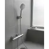 Krem Duş Başlığı Seti 4 Kademeli El Duşu Spiral Hortumlu Banyo Seti