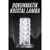 Kristal Lamba Masa Lambası Şarjlı Masa Lambası Dokunmatik Sensör Usb Şarjlı