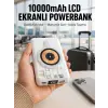 LCD Göstergeli Manyetik Powerbank Type C USB Girişli Yeni Nesil