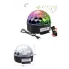 Led Işık Disko Topu Bluetooth Hoparlörlü USB Müzik Çalar Kumandalı
