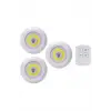 Led Lamba 3lü Uzaktan Kumandalı Yapışkanlı