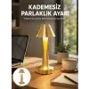 LED Masa Lambası 3 Renk Ayarlı Şarjlı Kablosuz Modern Tasarım Yeni Nesil