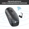 LENOVO LECOO M2001 Kablosuz+USB 1600DPI+4 Tuşlu Siyah Mouse