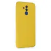 Mate 20 Lite Kılıf Nano içi Kadife Silikon - Sarı