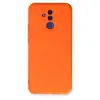 Mate 20 Lite Kılıf Nano içi Kadife Silikon - Turuncu