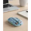Mavi Kablosuz Mouse Bluetooth ve USB Çift Mod Bağlantılı