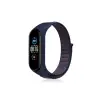 Mi Band 4 Hasırlı Cırtcırtlı Kordon - Lacivert-Mor