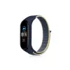 Mi Band 4 Hasırlı Cırtcırtlı Kordon - Sarı-Lacivert