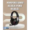 Mikrofonlu Oyun Kulaklığı – Mavi Işıklı, Uzun Süre Konforlu Kullanım