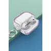 Movenchy Apple Airpods Pro 2 (2.nesil) Shiny Şeffaf Kılıf - Mor