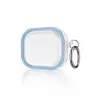 Movenchy Apple Airpods Pro 2 (2.nesil) Shiny Şeffaf Kılıf - Sierra Blue