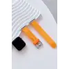 Movenchy Apple Watch 45mm Jelly Silikon Kordon - Turuncu