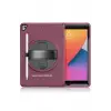 Newface Apple iPad 10.2 (7.nesil) Kılıf Hand Strap Tablet Kılıfı - Mürdüm