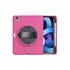 Newface Apple iPad 2022 10.9 (10.nesil) Kılıf Hand Strap Tablet Kılıfı - Pembe