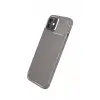 Newface Apple iPhone 11 Kılıf Auto Focus Karbon Kapak - Gri