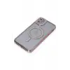 Newface Apple iPhone 11 Kılıf Joke Simli Magneticsafe Kılıf - Pembe