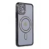 Newface Apple iPhone 11 Kılıf Joke Simli Magneticsafe Kılıf - Siyah