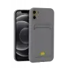 Newface Apple iPhone 11 Kılıf Kelvin Kartvizitli Silikon - Gri