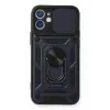 Newface Apple iPhone 11 Kılıf Pars Lens Yüzüklü Silikon - Lacivert