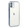 Newface Apple iPhone 11 Kılıf Razer Lensli Silikon - Açık Mavi