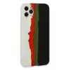 Newface Apple iPhone 11 Pro Kılıf Ebruli Lansman Silikon - Beyaz-Siyah