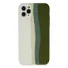 Newface Apple iPhone 11 Pro Kılıf Ebruli Lansman Silikon - Beyaz-Yeşil