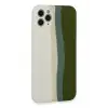 Newface Apple iPhone 11 Pro Kılıf Ebruli Lansman Silikon - Beyaz-Yeşil
