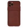 Newface Apple iPhone 11 Pro Kılıf Kelvin Kartvizitli Silikon - Bordo