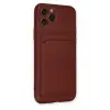 Newface Apple iPhone 11 Pro Kılıf Kelvin Kartvizitli Silikon - Bordo