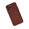 Newface Apple iPhone 11 Pro Kılıf Kelvin Kartvizitli Silikon - Bordo