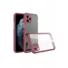 Newface Apple iPhone 11 Pro Kılıf Miami Şeffaf Silikon - Fuşya