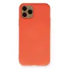 Newface Apple iPhone 11 Pro Kılıf Nano içi Kadife Silikon - Turuncu