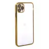 Newface Apple iPhone 11 Pro Kılıf Razer Lensli Silikon - Gold