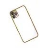 Newface Apple iPhone 11 Pro Kılıf Razer Lensli Silikon - Gold