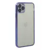 Newface Apple iPhone 11 Pro Kılıf Razer Lensli Silikon - Mor