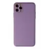 Newface Apple iPhone 11 Pro Max Kılıf Coco Deri Silikon Kapak - Lila