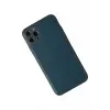 Newface Apple iPhone 11 Pro Max Kılıf Coco Deri Silikon Kapak - Mavi