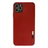 Newface Apple iPhone 11 Pro Max Kılıf Loop Deri Silikon - Kırmızı