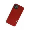 Newface Apple iPhone 11 Pro Max Kılıf Loop Deri Silikon - Kırmızı