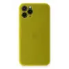 Newface Apple iPhone 11 Pro Max Kılıf PP Ultra İnce Kapak - Sarı