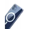 Newface Apple iPhone 12 Combo Sert Şeffaf Magsafe Kapak - Şeffaf