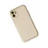 Newface Apple iPhone 12 Kılıf Coco Deri Silikon Kapak - Gold