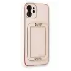 Newface Apple iPhone 12 Kılıf Coco Elit Kapak - Pudra