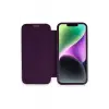 Newface Apple iPhone 12 Kılıf Dolpin Kapaklı - Derin Mor